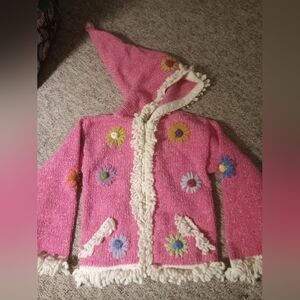 Whimsical Pink Kids Jacket with Floral Accents